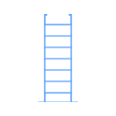 Furniture Bookcases Stairway Wall Mounted Bookcase 96 Simple Line Art Svg, Free Vectors File